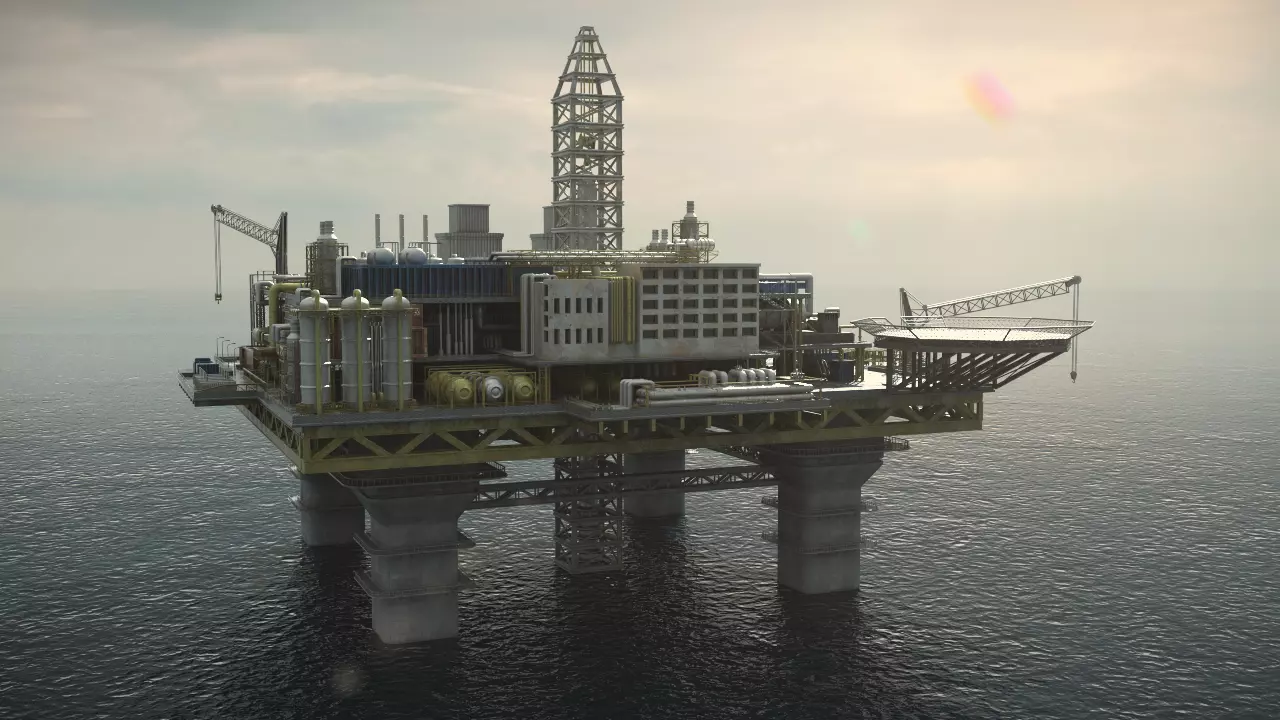 Oil Platform  3D model_0