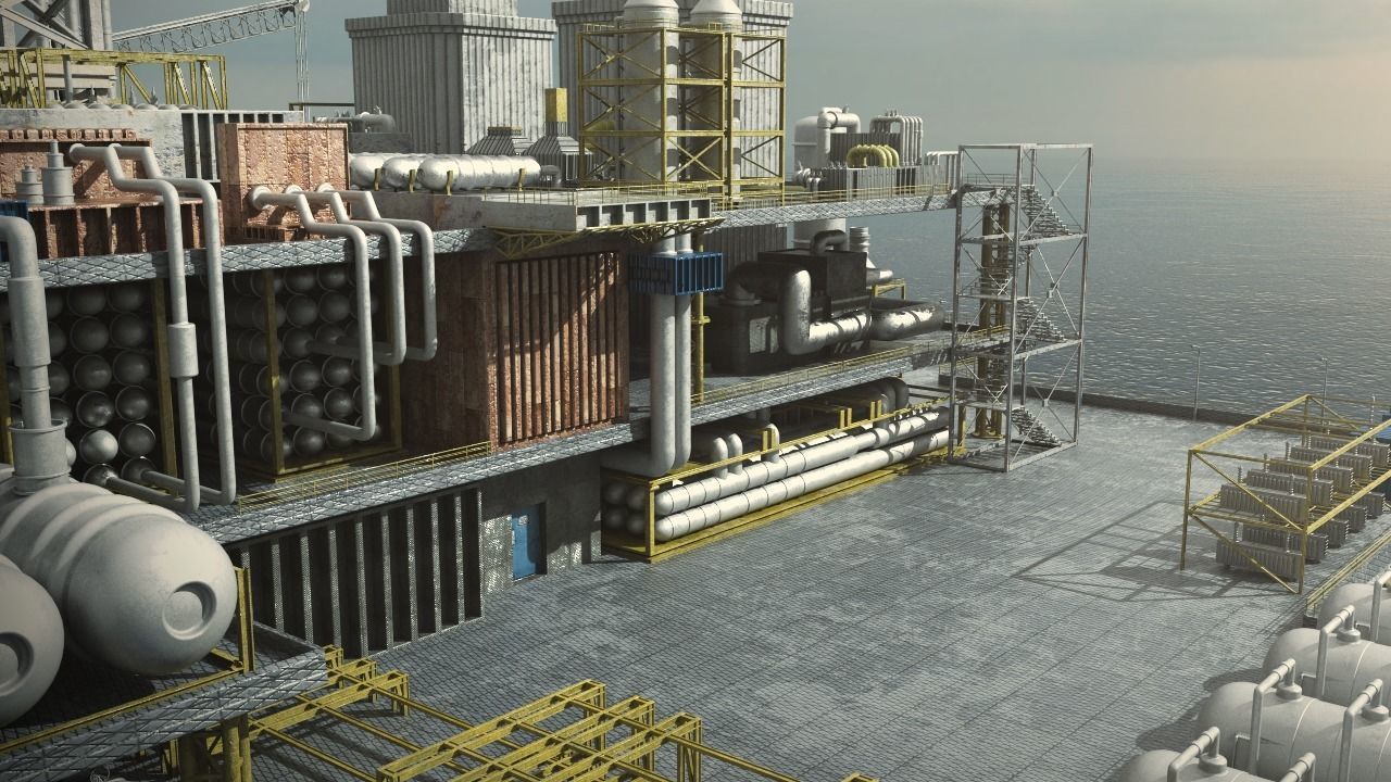 Oil Platform  3D model_1