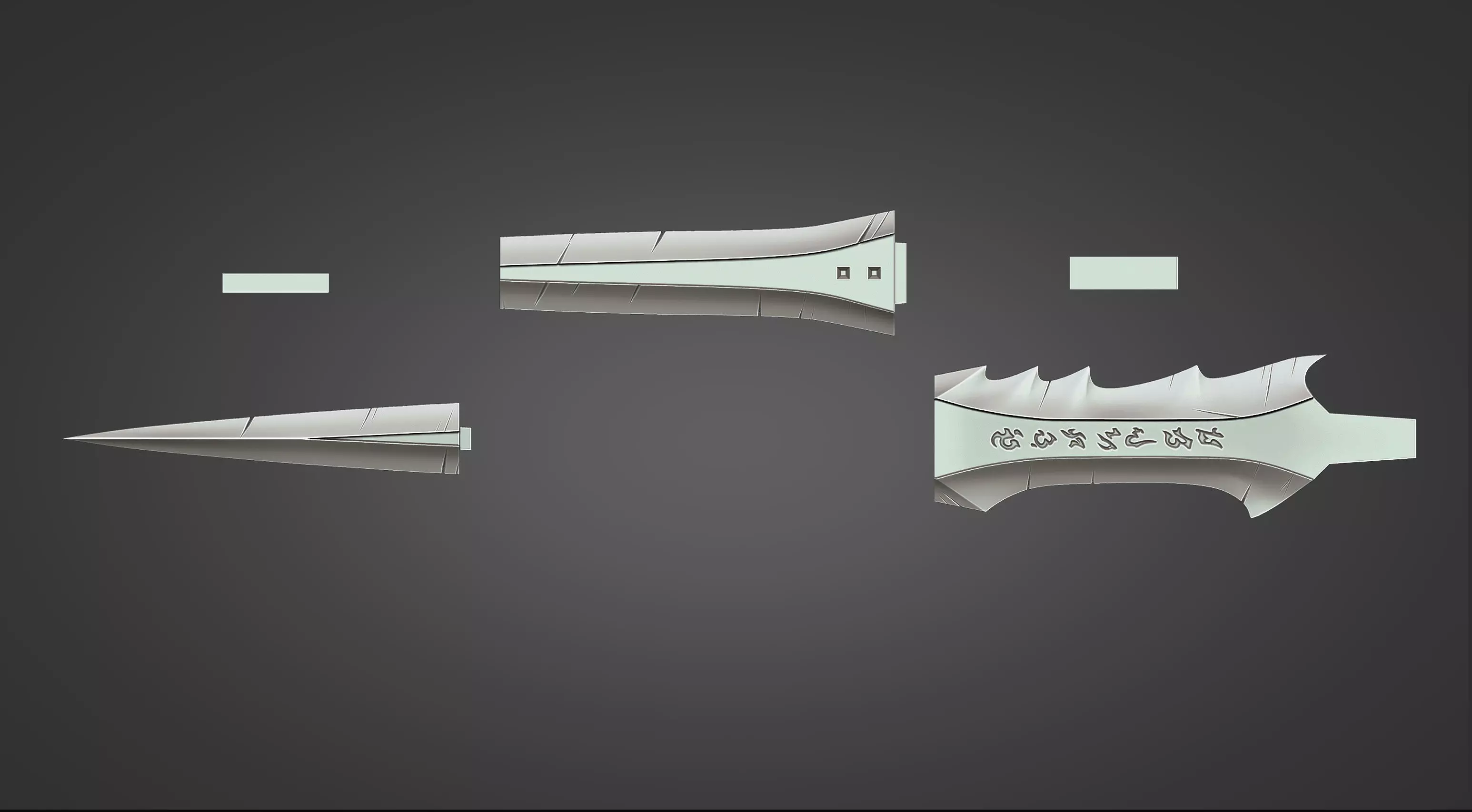 Lich King - Frostmourne v2 - blade support files 3D print model