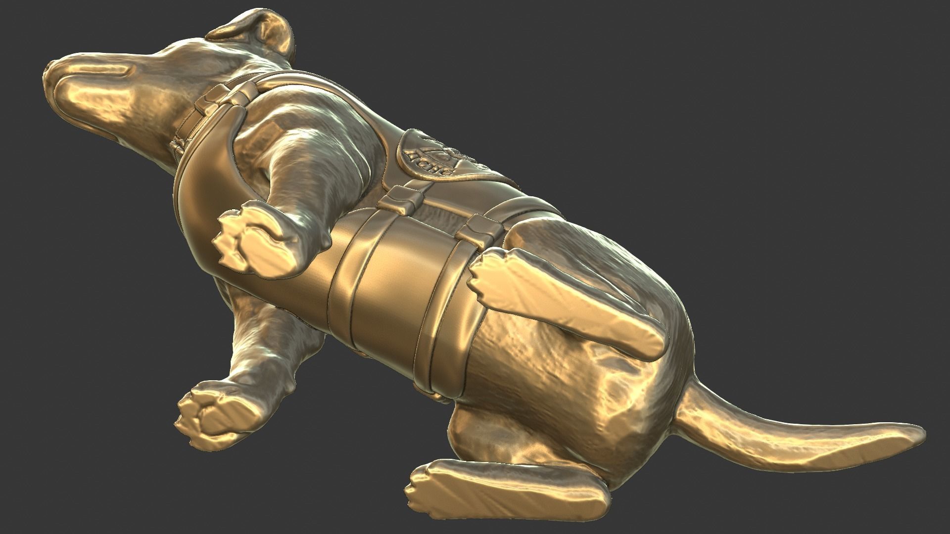 Jack Russell Terrier Patron Ukrainian Dog Landmine Finder 3D print model_7