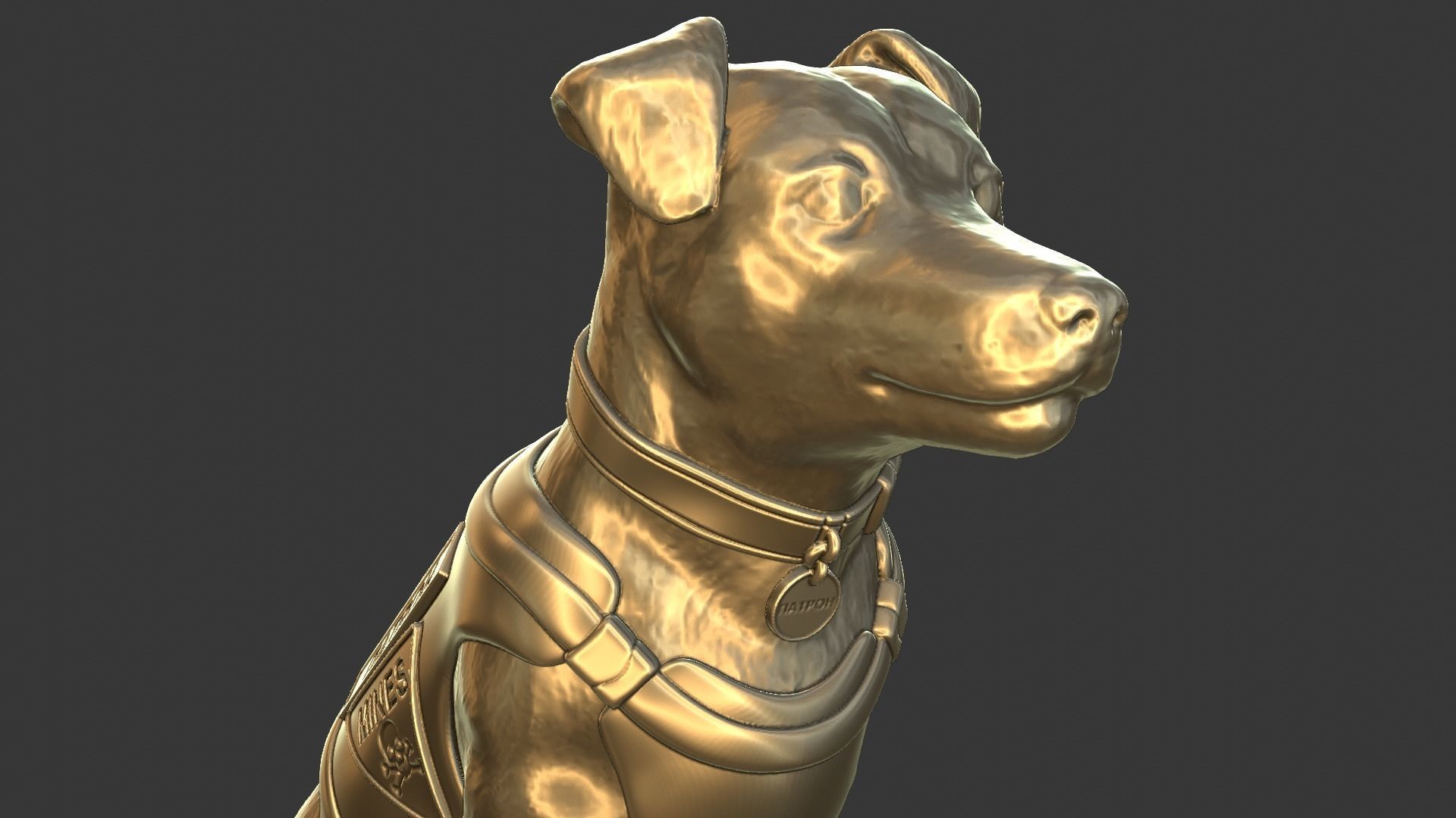 Jack Russell Terrier Patron Ukrainian Dog Landmine Finder 3D print model_9