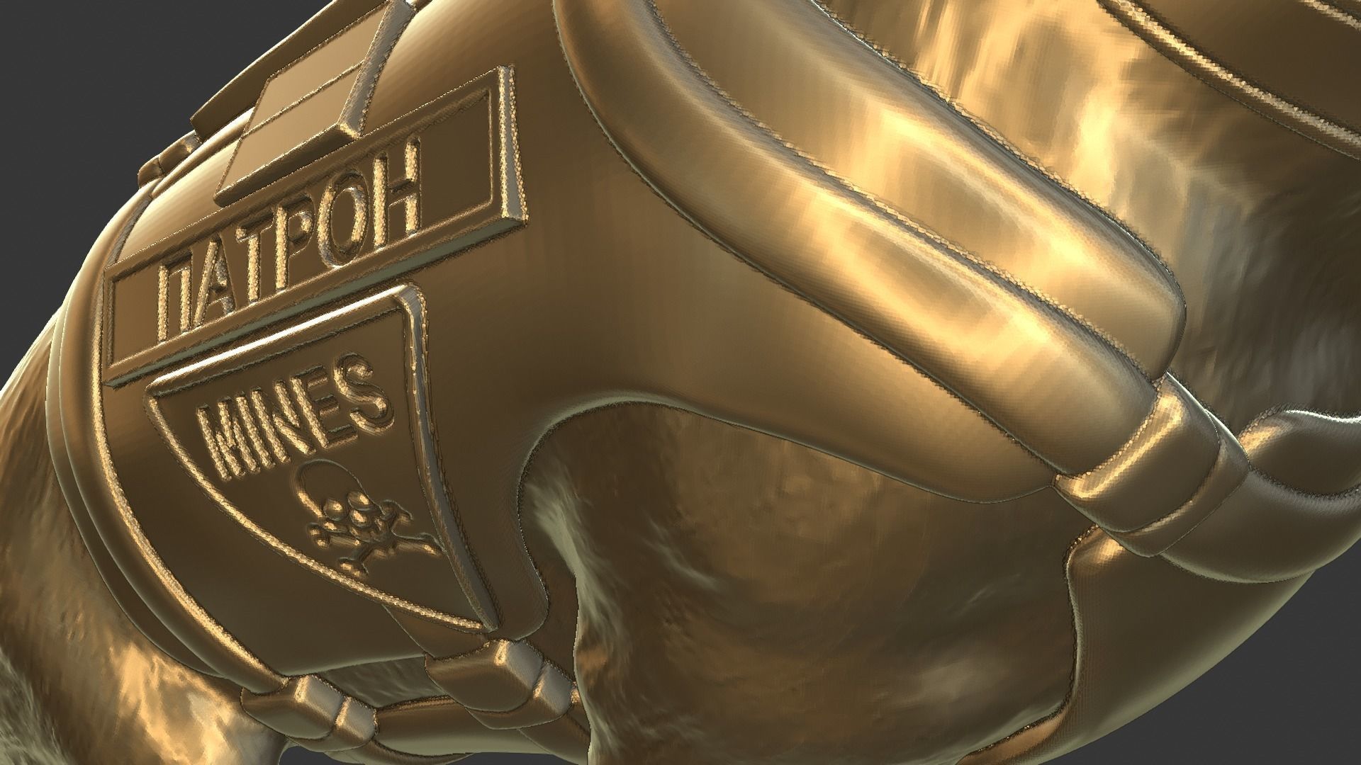 Jack Russell Terrier Patron Ukrainian Dog Landmine Finder 3D print model_10