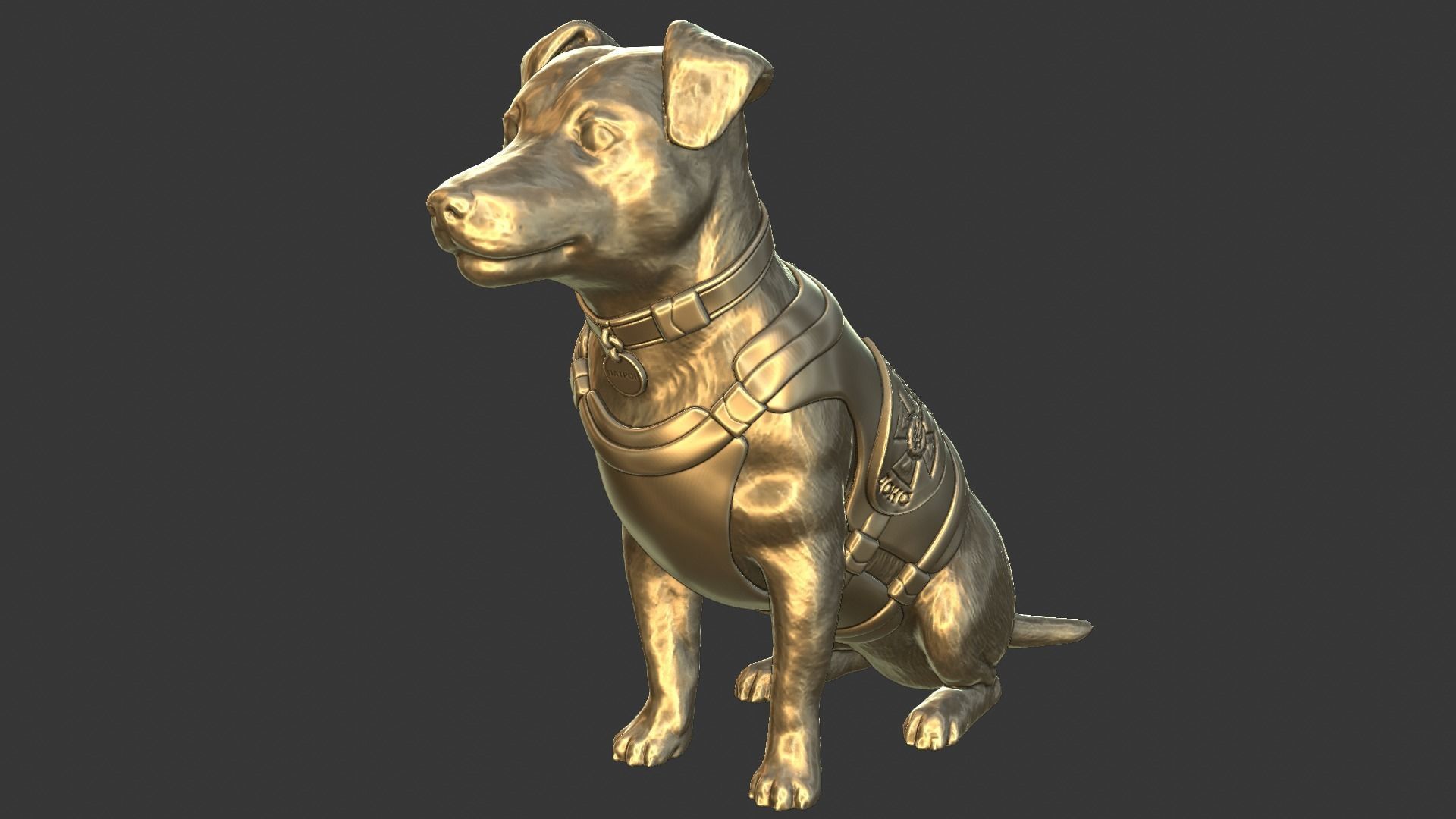 Jack Russell Terrier Patron Ukrainian Dog Landmine Finder 3D print model_2