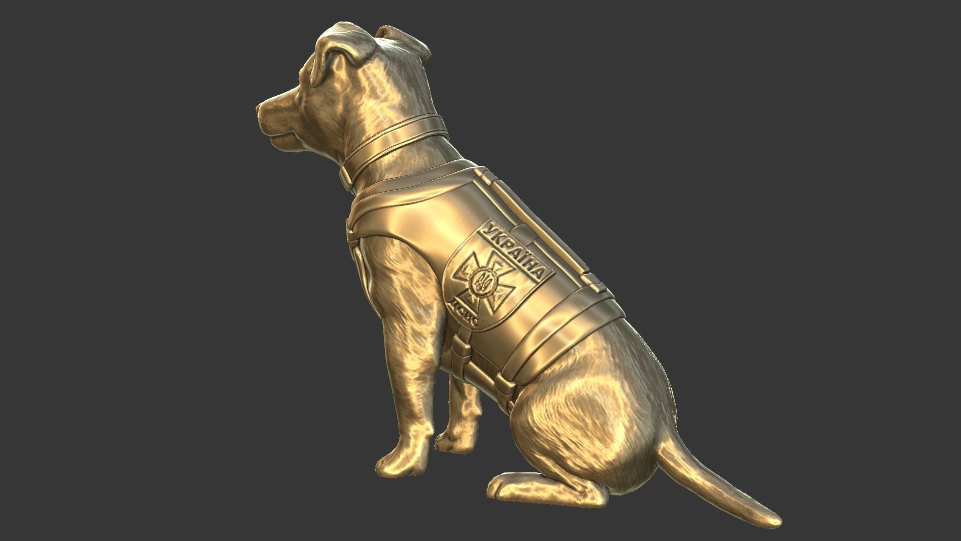 Jack Russell Terrier Patron Ukrainian Dog Landmine Finder 3D print model_6