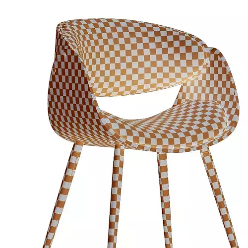 Corvus Mid-century Modern Accent Chair 3D model 7