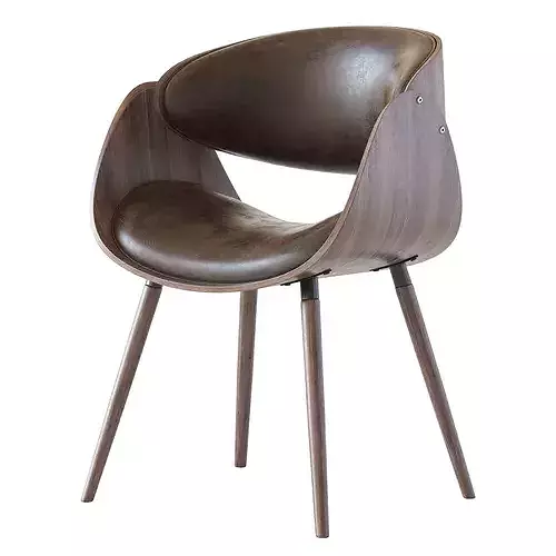 Corvus Mid-century Modern Accent Chair 3D model 2