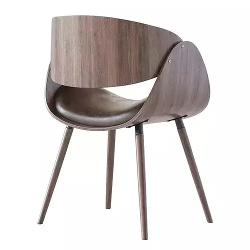 Corvus Mid-century Modern Accent Chair 3D model 3