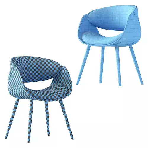 Corvus Mid-century Modern Accent Chair 3D model 5