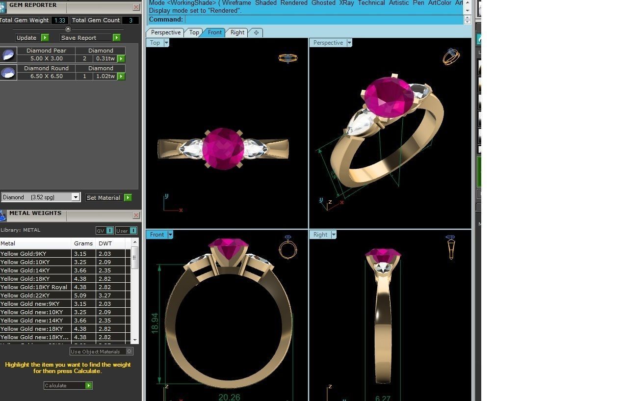 Solitaire Wedding Engagement Ring 3D print model_7