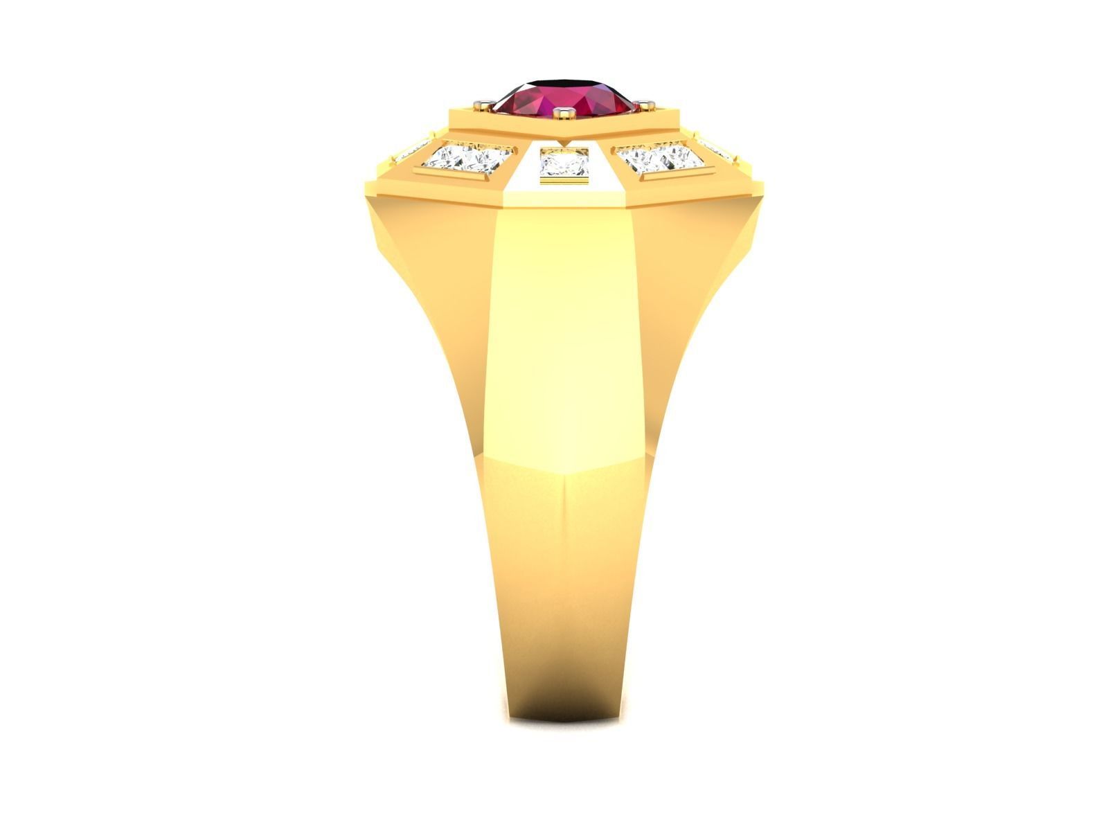 Solitaire Wedding Engagement Ring 3D print model_5