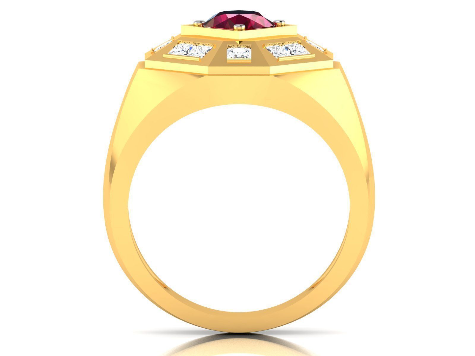 Solitaire Wedding Engagement Ring 3D print model_2