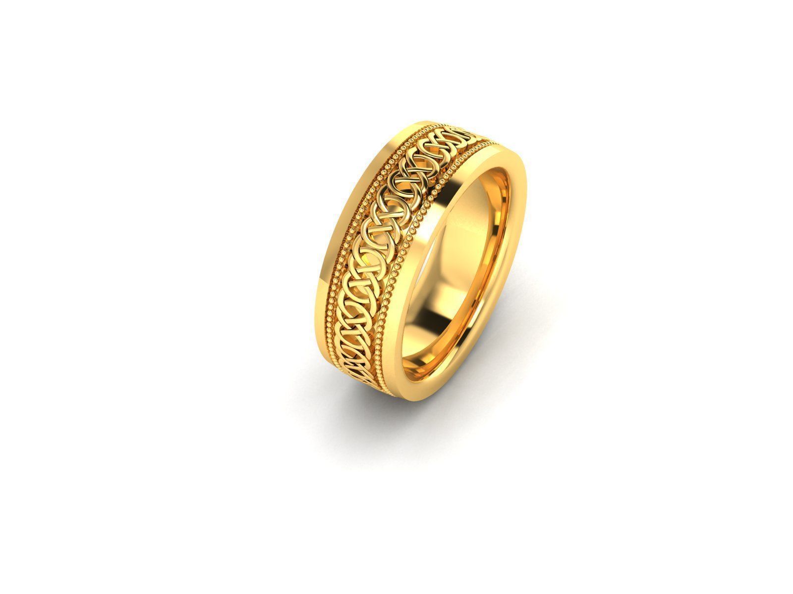 Solitaire Wedding Engagement Ring 3D print model_7