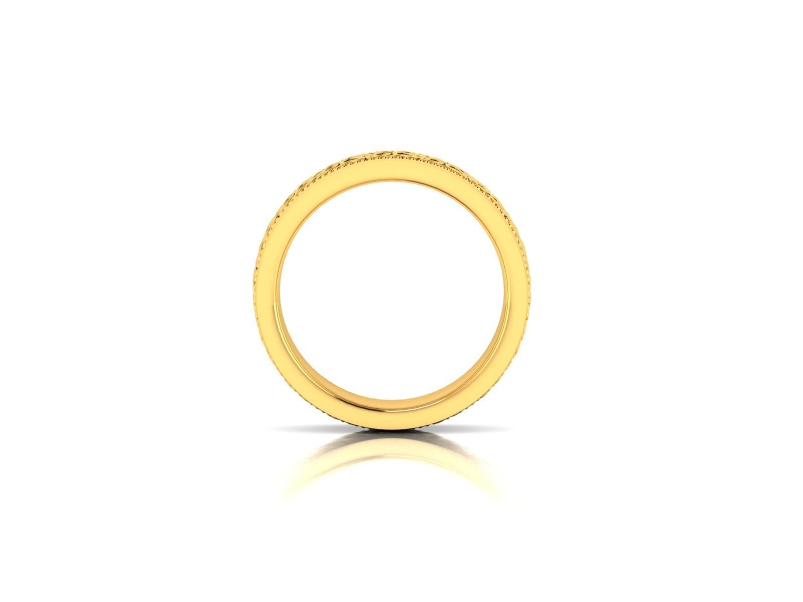 Solitaire Wedding Engagement Ring 3D print model_10