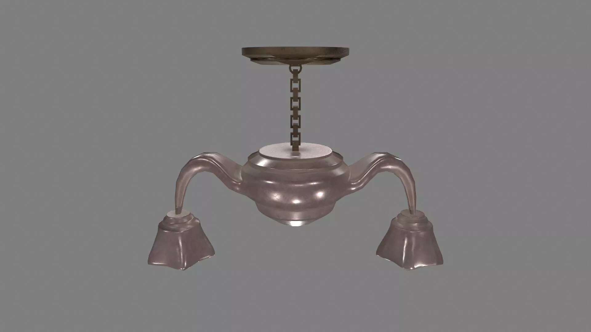Purple Chandelier Free low-poly 3D model