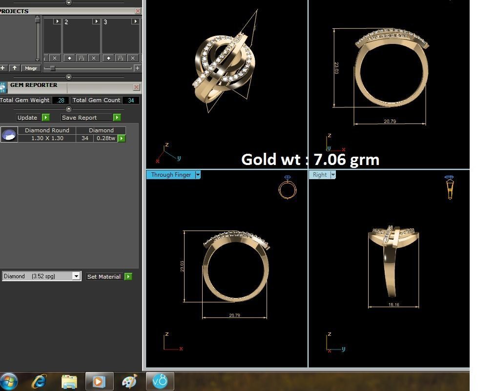 Solitaire Wedding Ring 3D print model_6