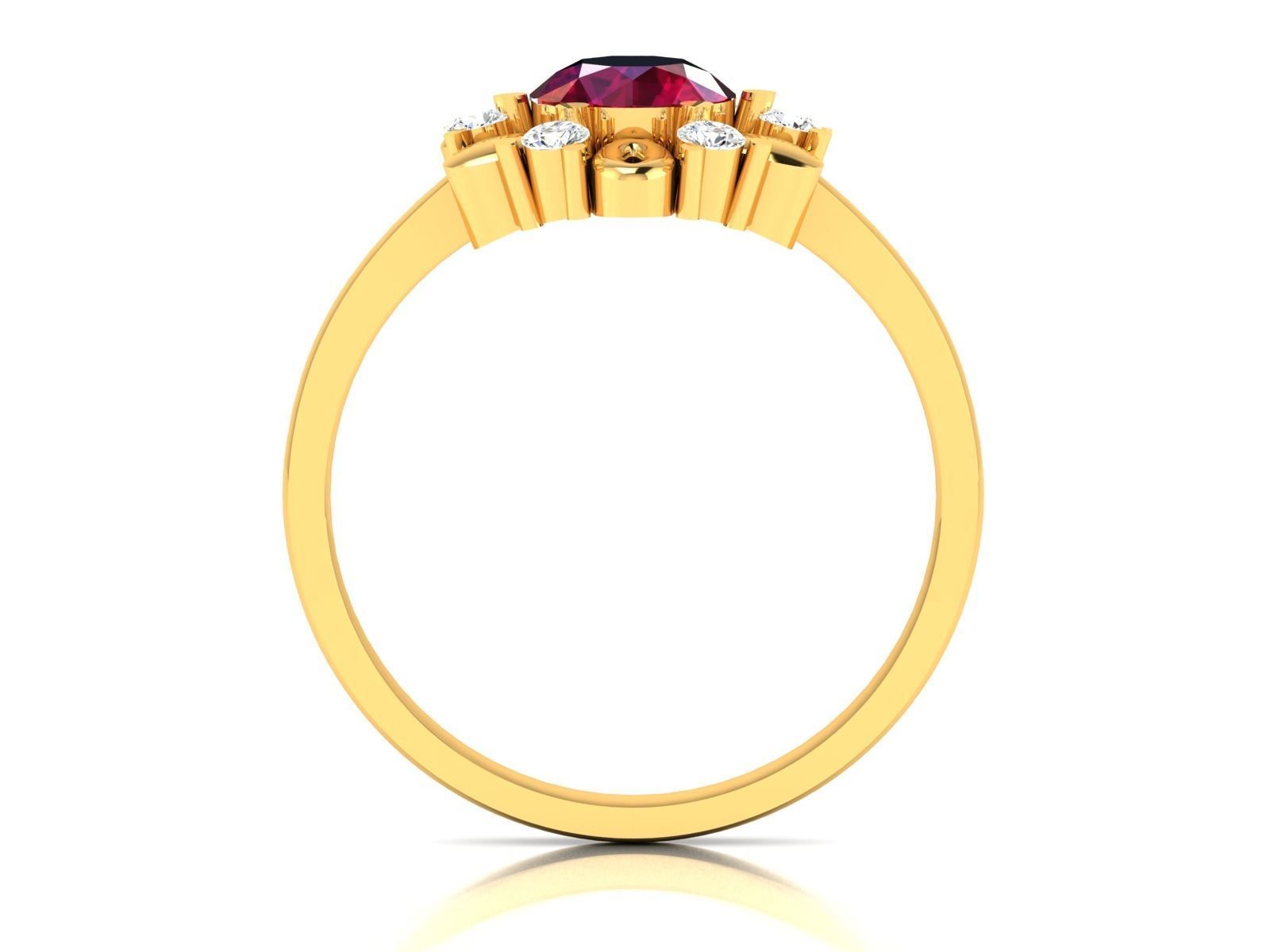 Solitaire Wedding Ring 3D print model_3