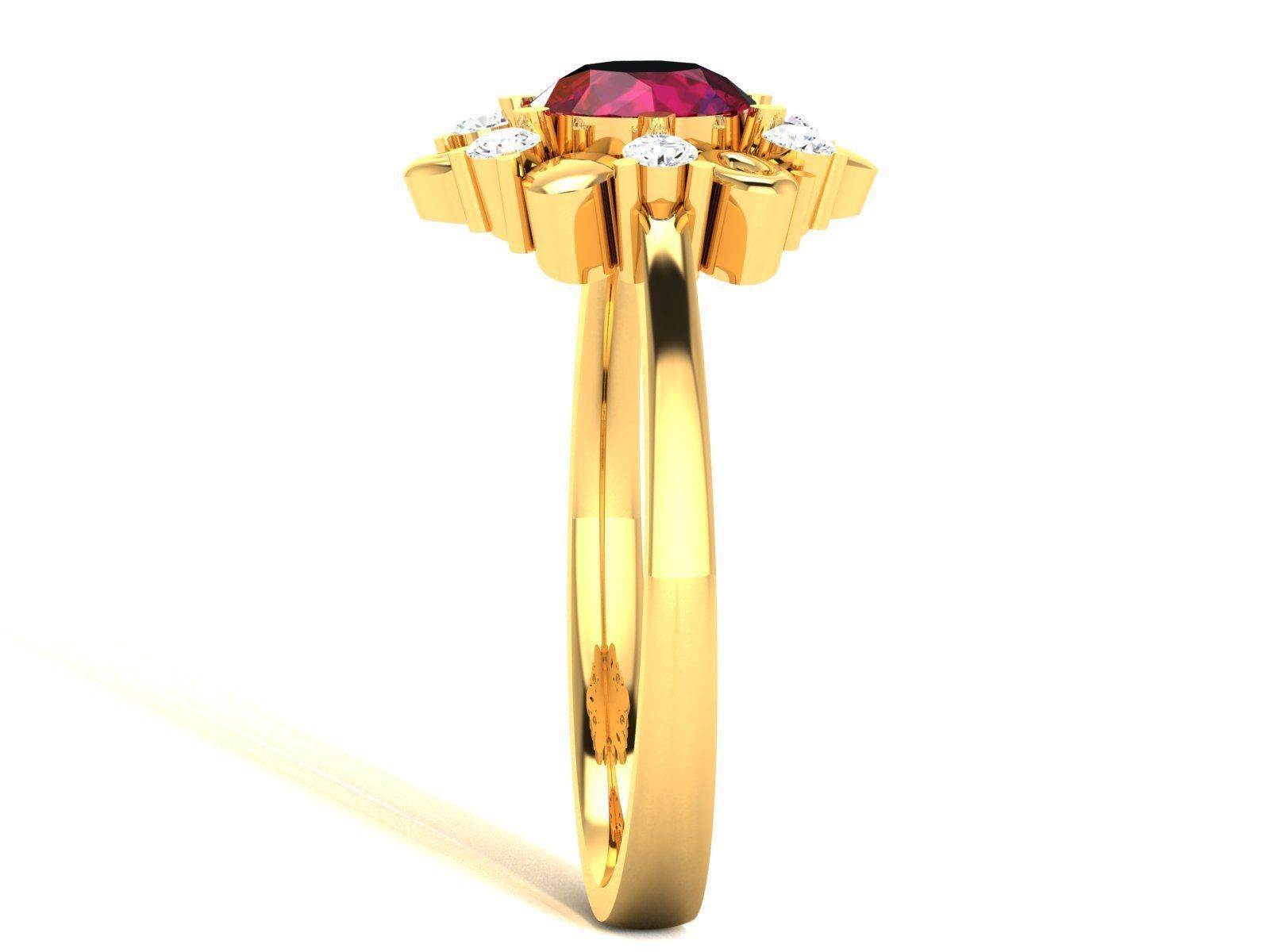 Solitaire Wedding Ring 3D print model_4