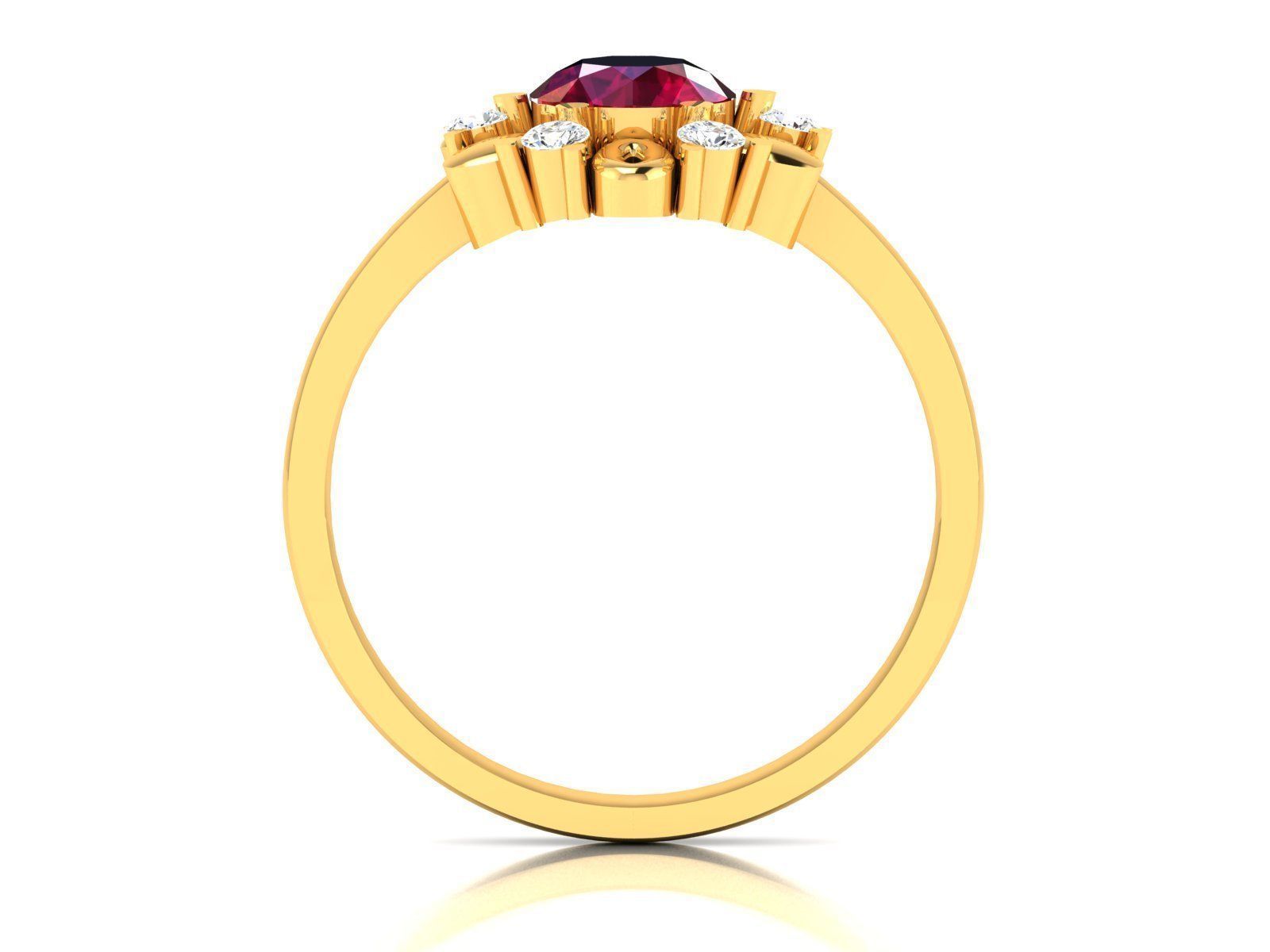 Solitaire Wedding Ring 3D print model_2