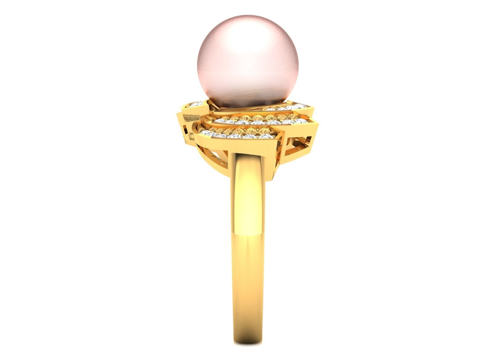 Solitaire Wedding Opal Stone Ring 3D print model_11