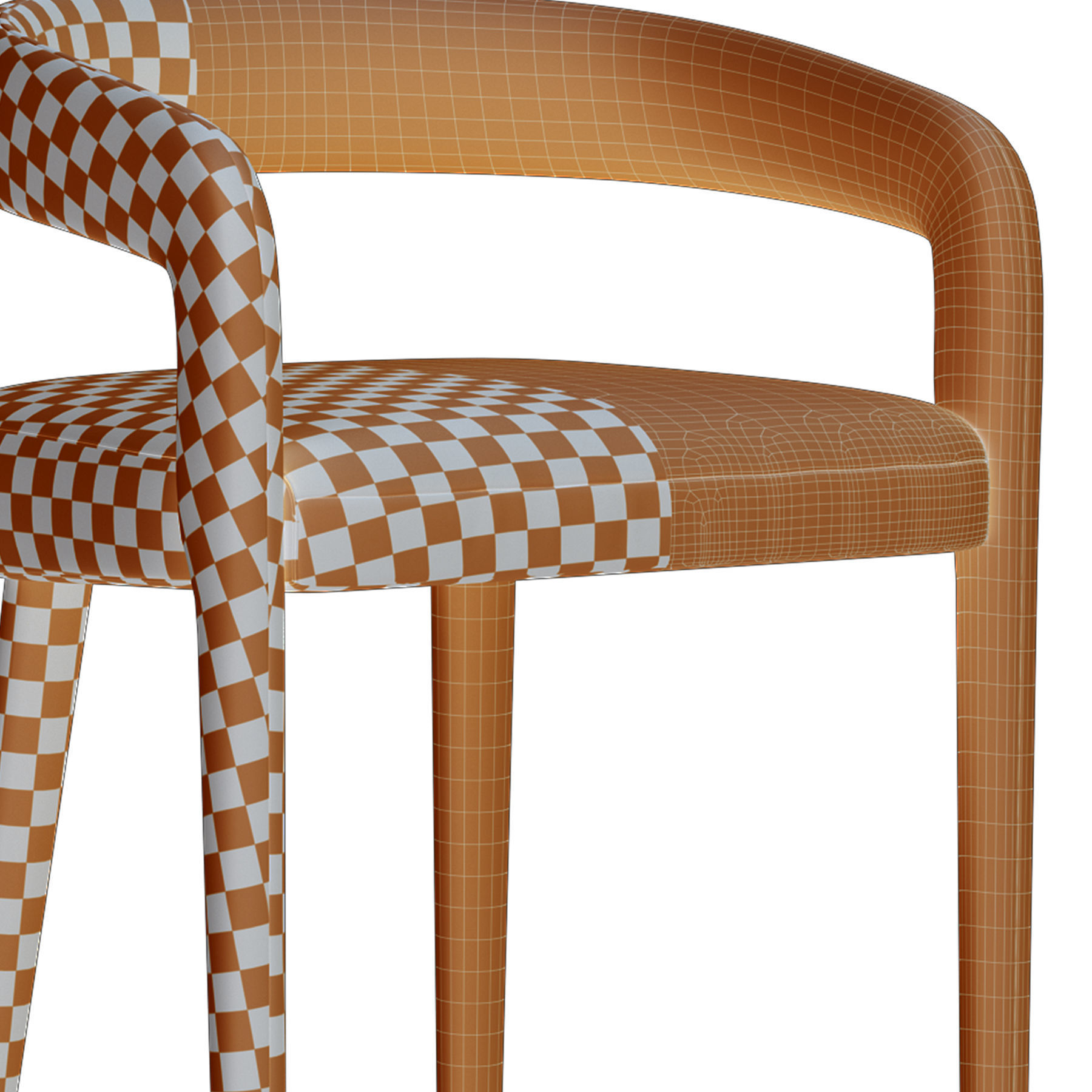 LISETTE WHITE COUNTER STOOL 3D model_7