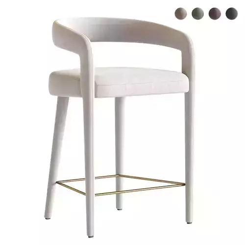 LISETTE WHITE COUNTER STOOL