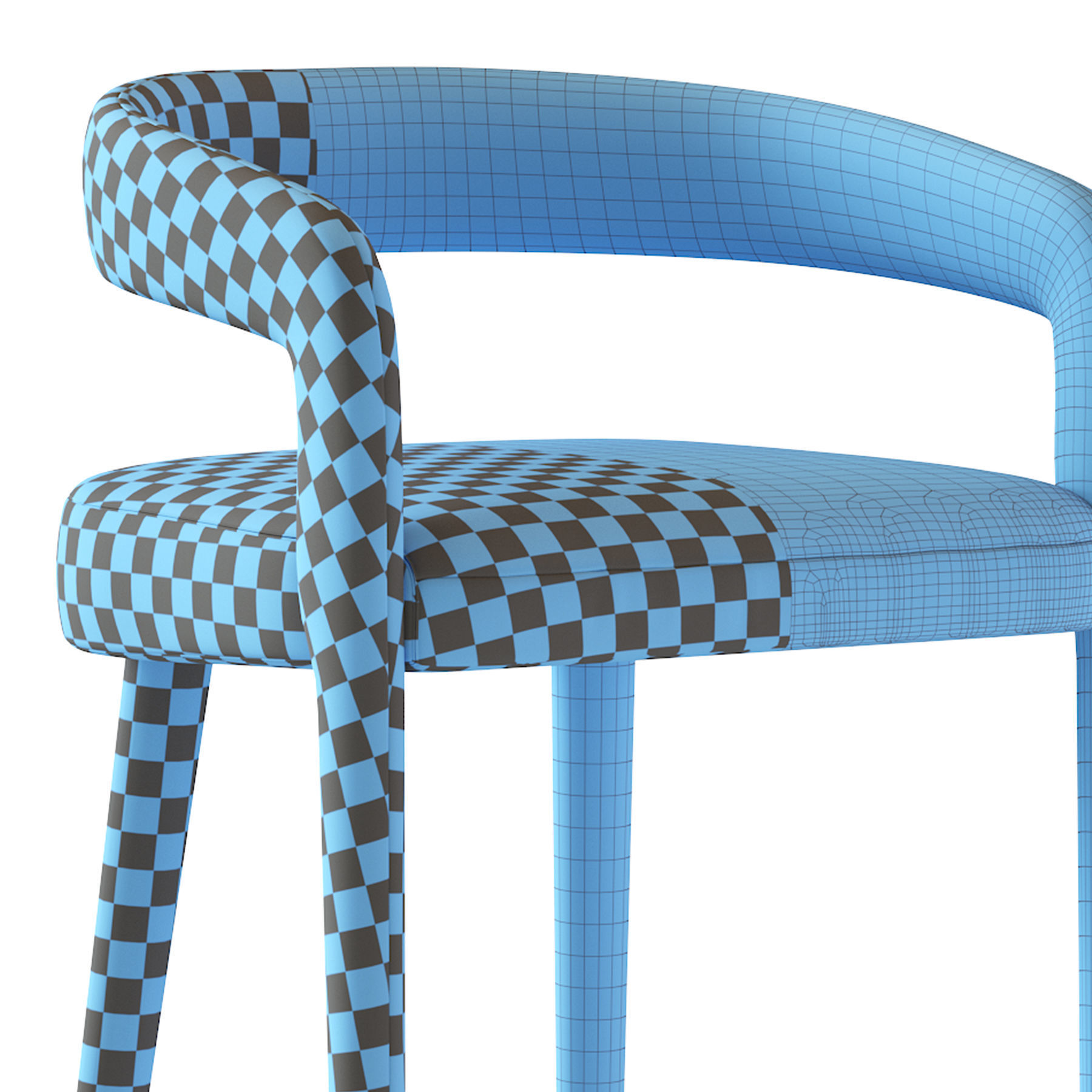 LISETTE WHITE COUNTER STOOL 3D model_6