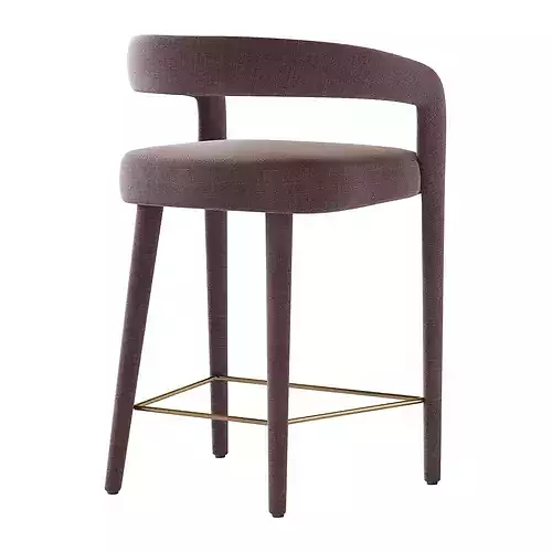 LISETTE WHITE COUNTER STOOL 3D model 4
