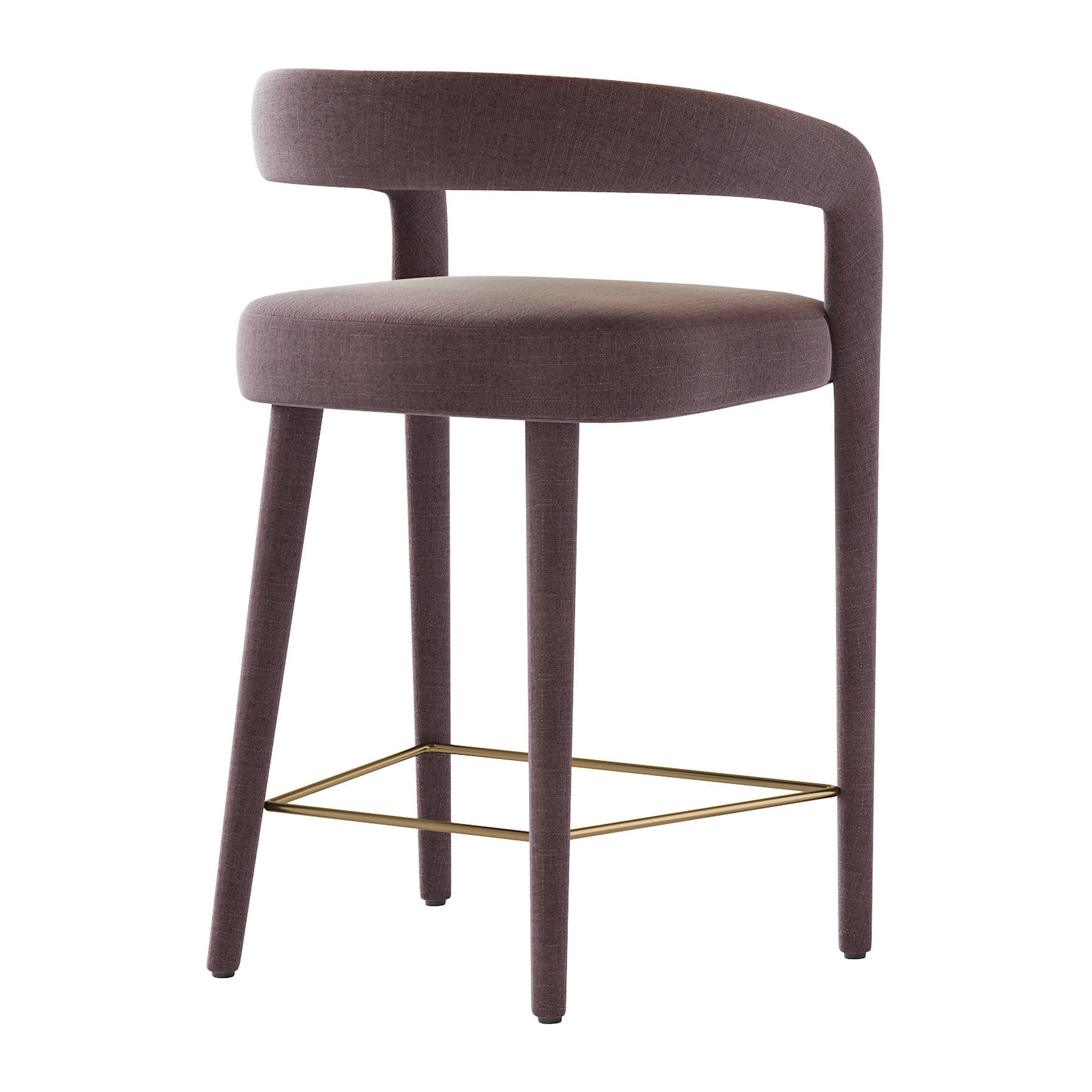 LISETTE WHITE COUNTER STOOL 3D model_3