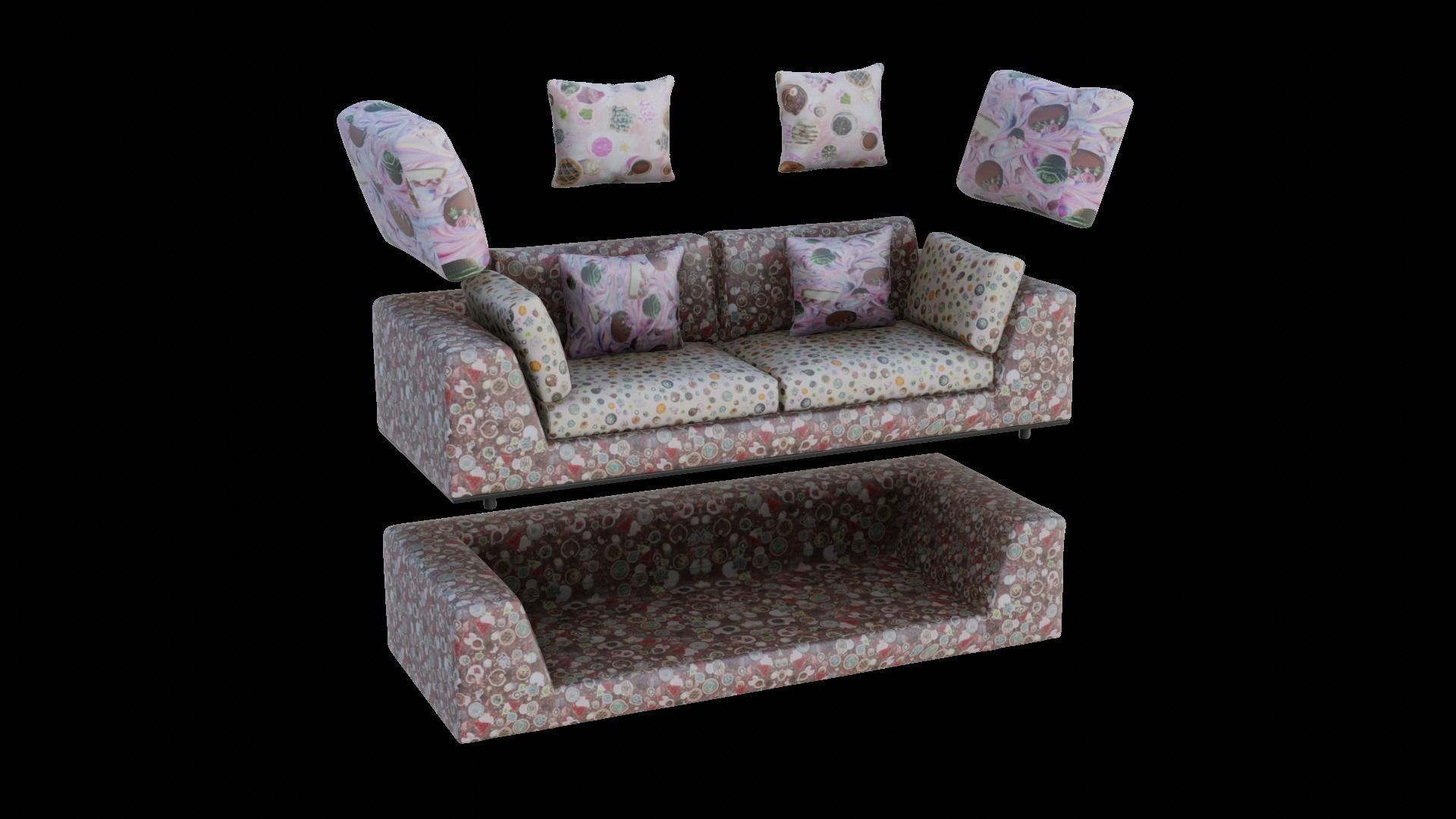 4 Automatic Fabric seamless bakery pbr material textures 3D model_2