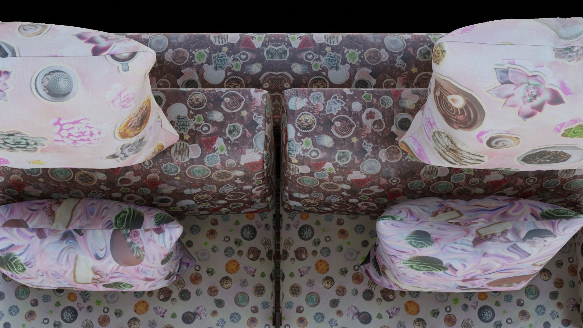 4 Automatic Fabric seamless bakery pbr material textures 3D model_3