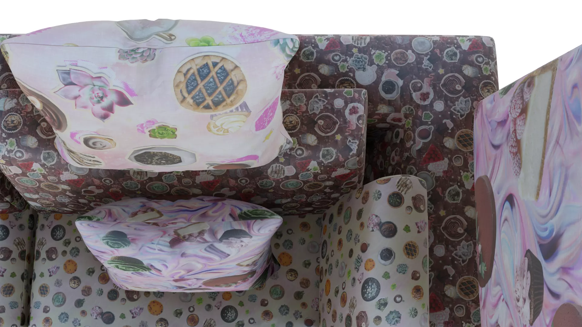 4 Automatic Fabric seamless bakery pbr material textures 3D model_0