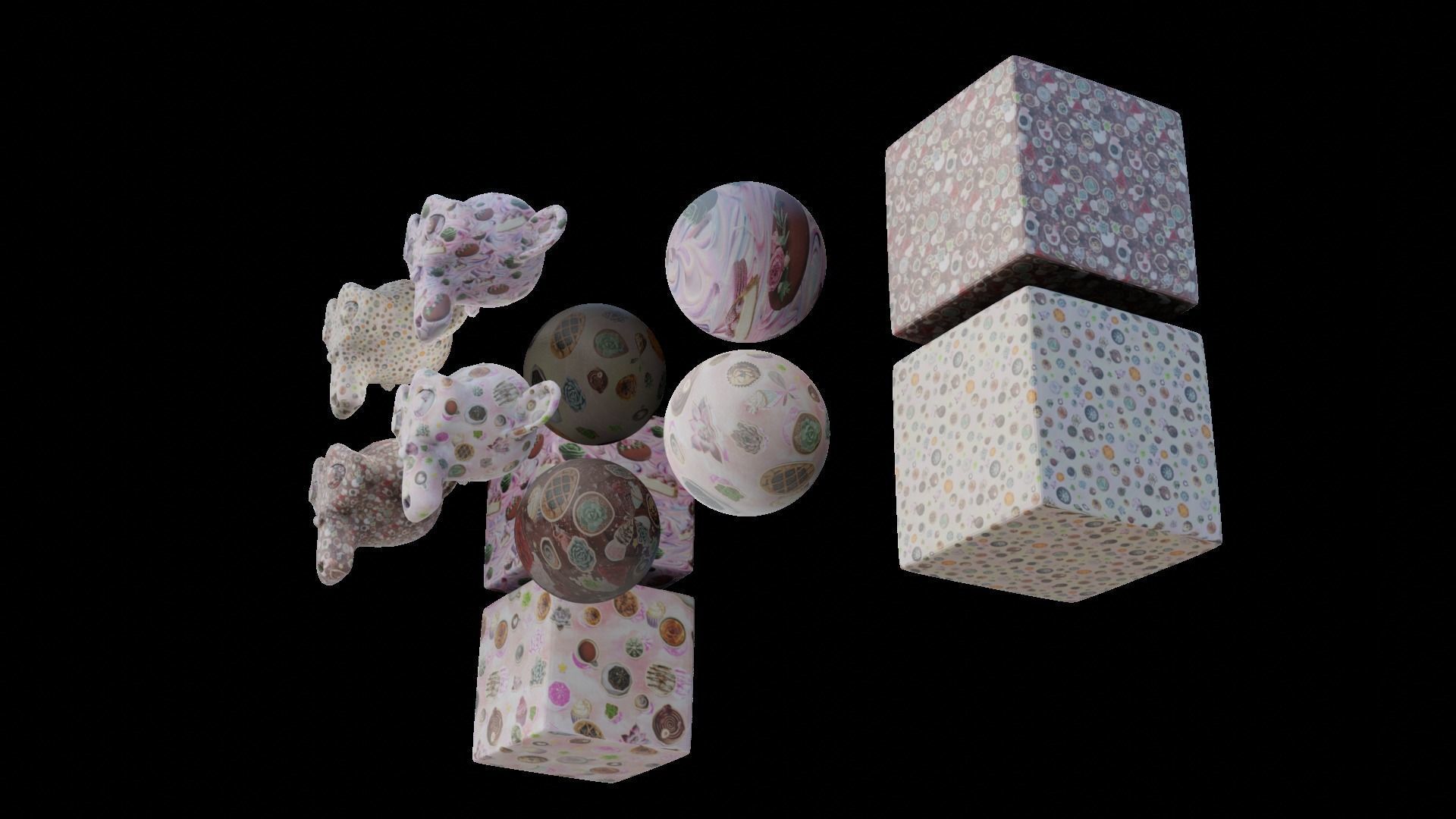 4 Automatic Fabric seamless bakery pbr material textures 3D model_21