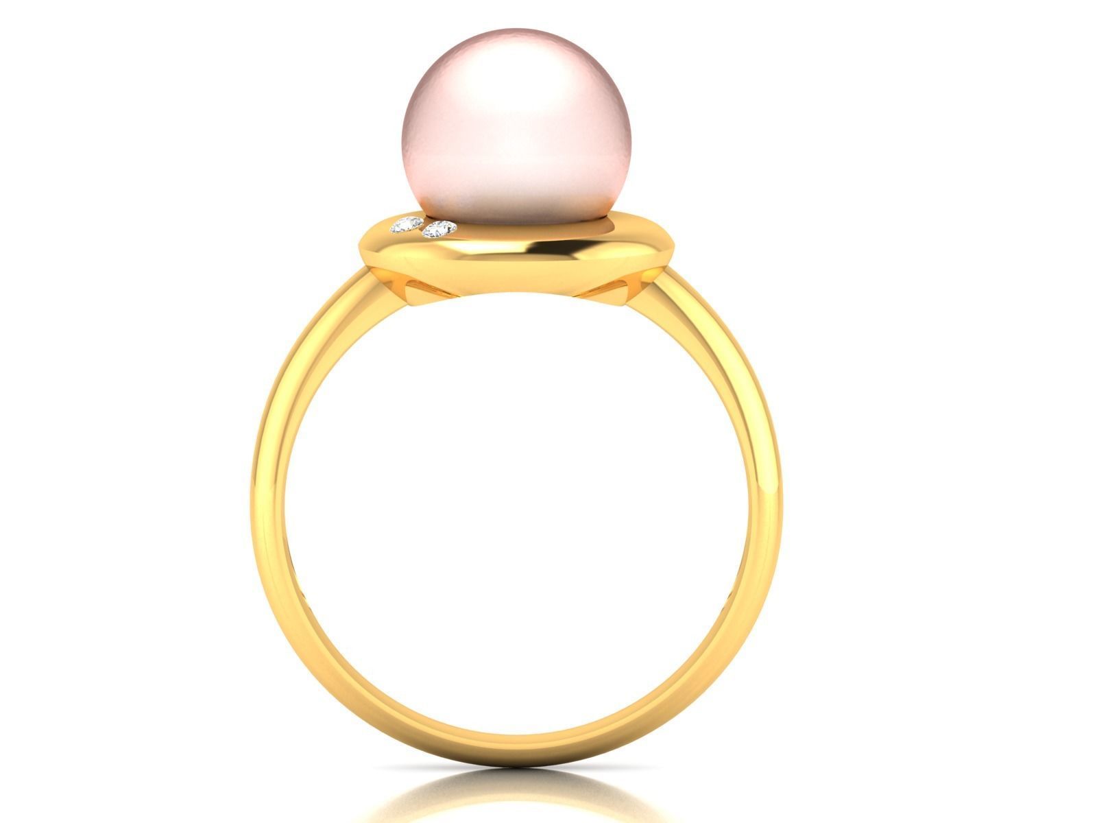 Solitaire Engagement Opal Stone Ring 3D print model_6