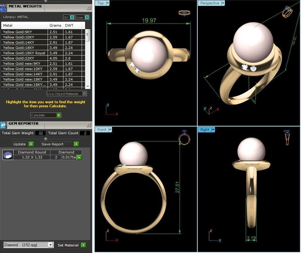 Solitaire Engagement Opal Stone Ring 3D print model_3