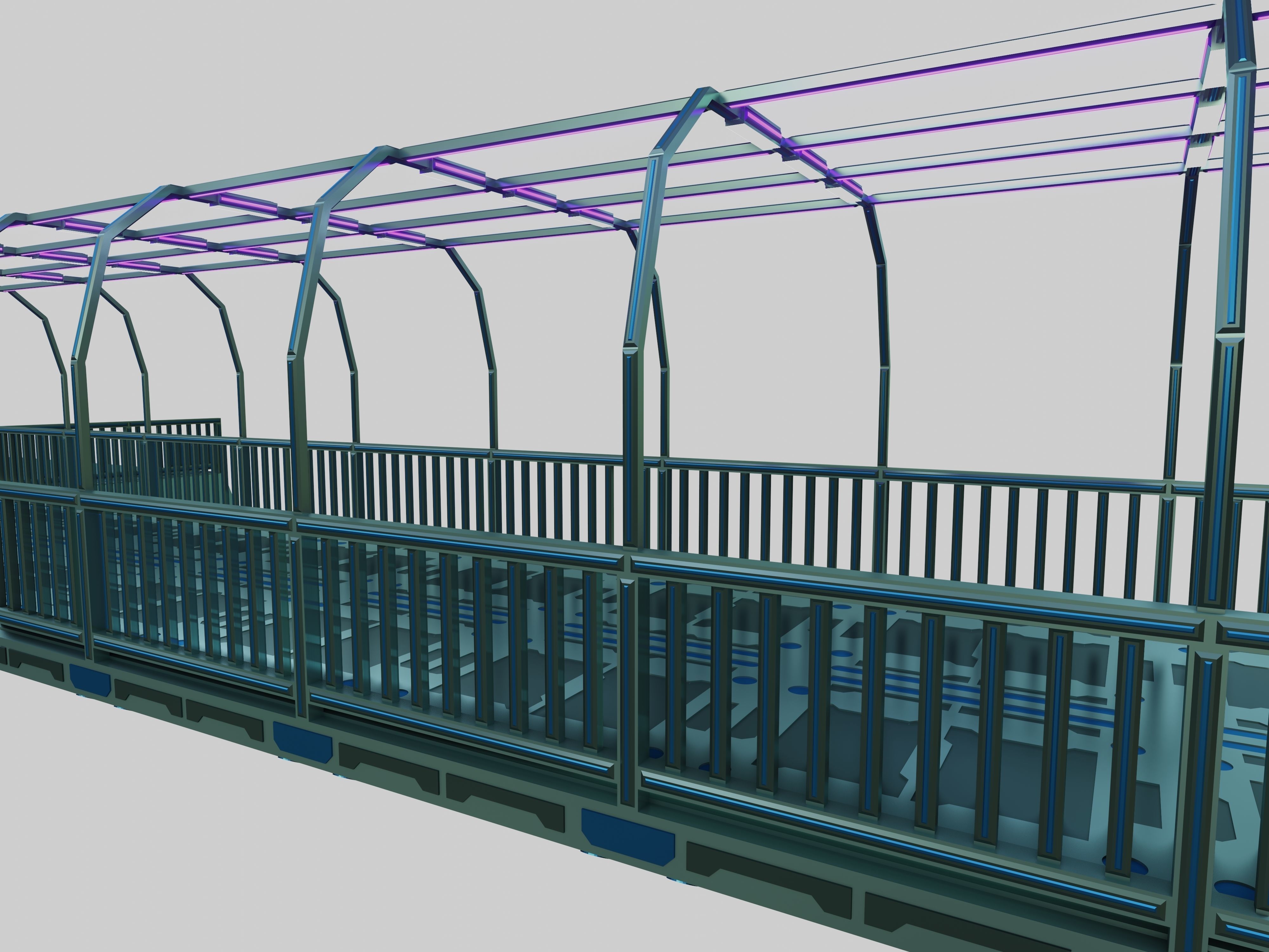 SCIFI-Bridge-Type-5 bridge with railings 3D model_6
