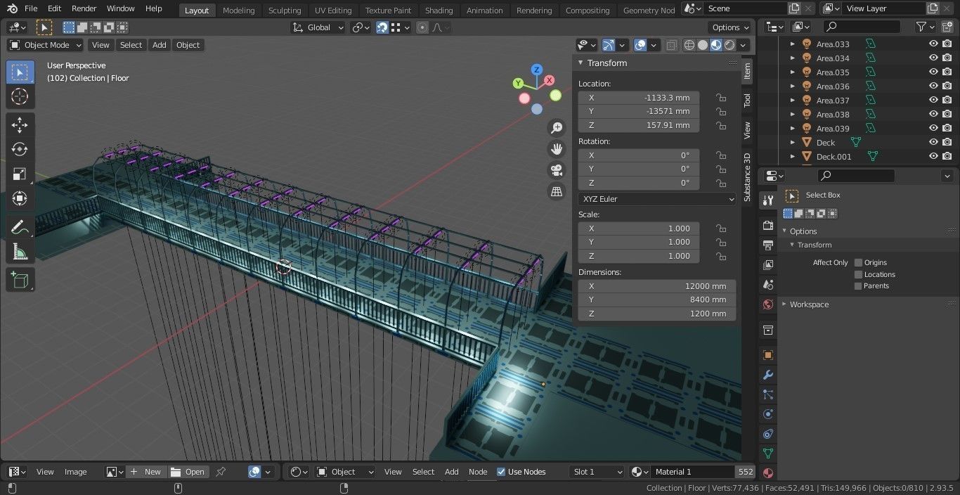 SCIFI-Bridge-Type-5 bridge with railings 3D model_15