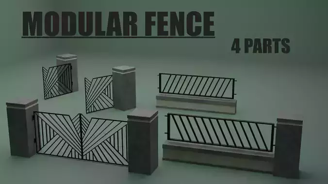 Modular modern fence