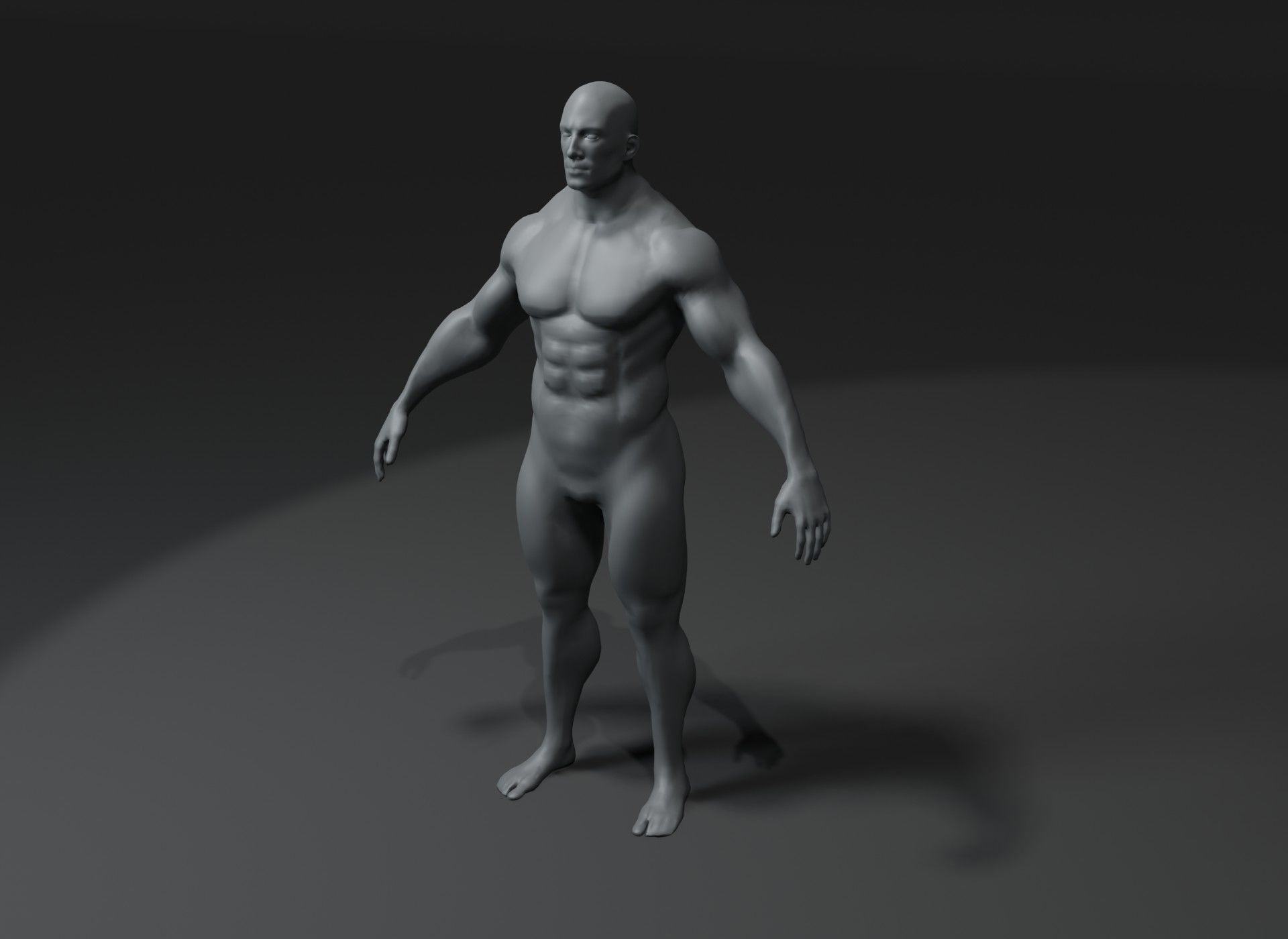 Strong Human Body Base Mesh Animated Rigged 3D Model 20k 3D Model Collection_17