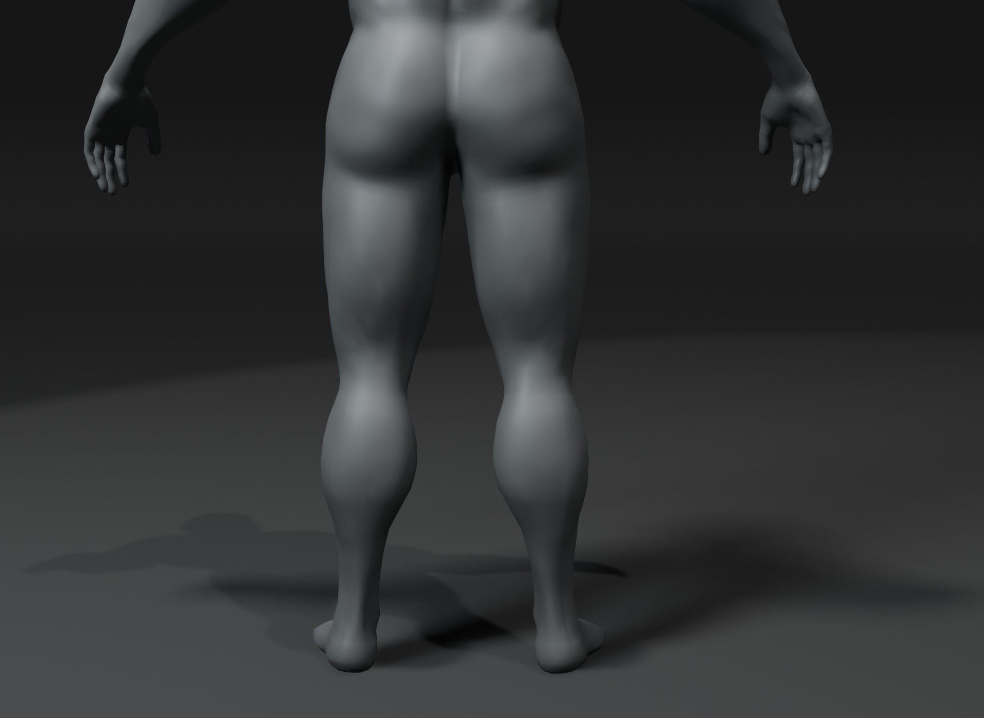 Strong Human Body Base Mesh Animated Rigged 3D Model 20k 3D Model Collection_35