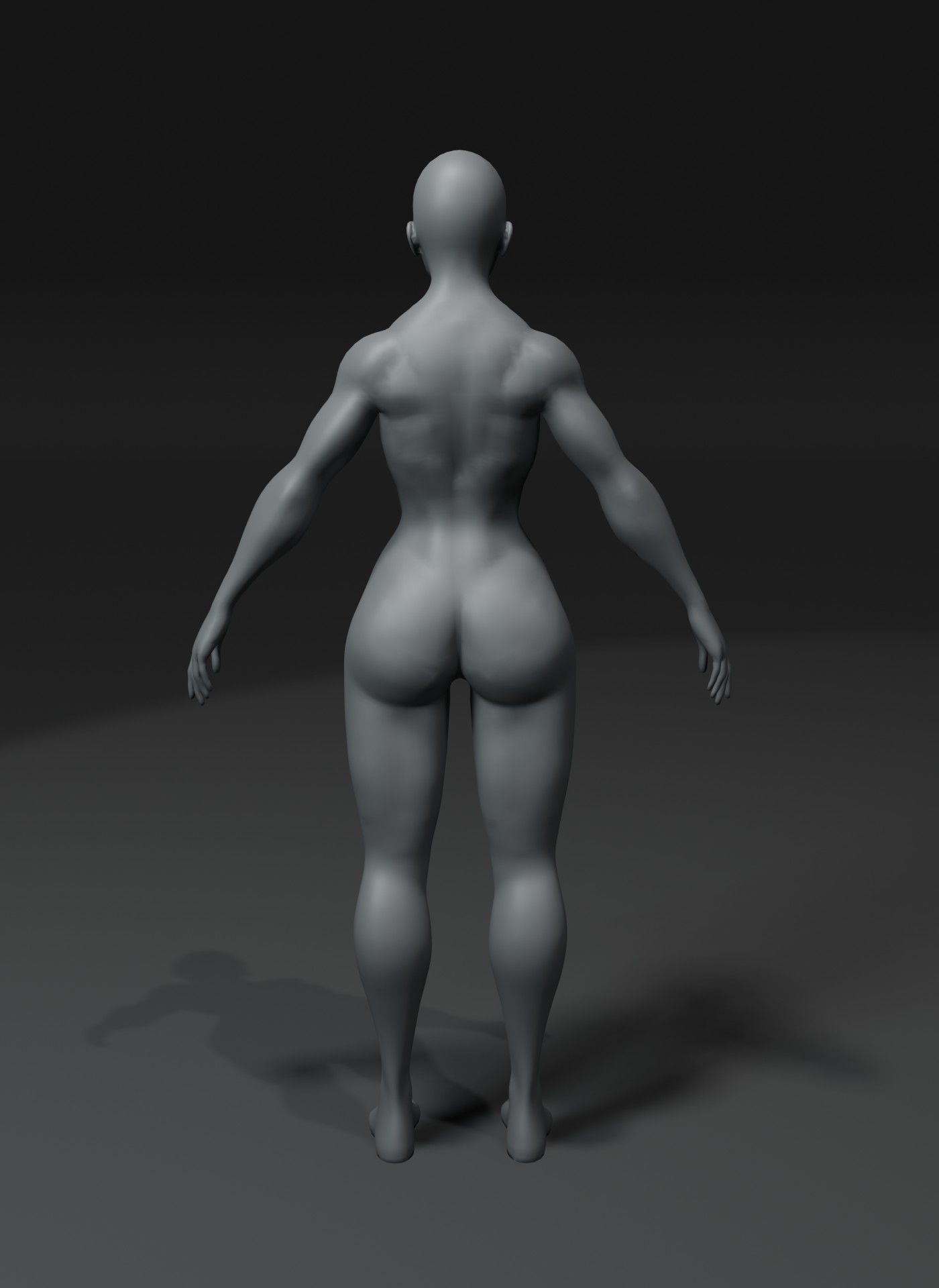 Strong Human Body Base Mesh Animated Rigged 3D Model 20k 3D Model Collection_8