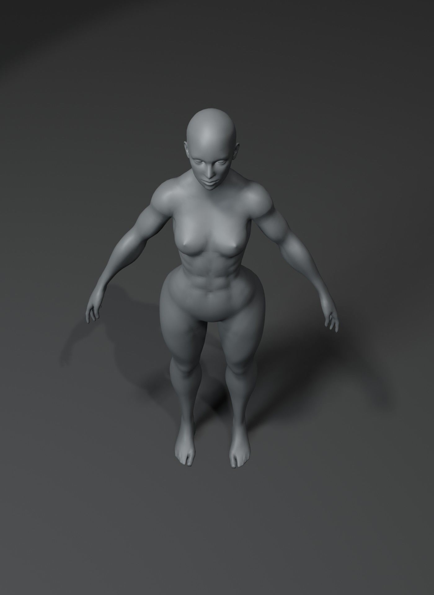 Strong Human Body Base Mesh Animated Rigged 3D Model 20k 3D Model Collection_4