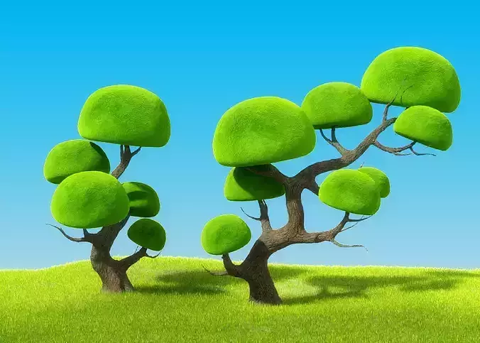 Cartoon Tree Free 3D model
