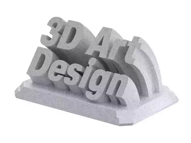 Printable Sweeping Text Plate 3D print model