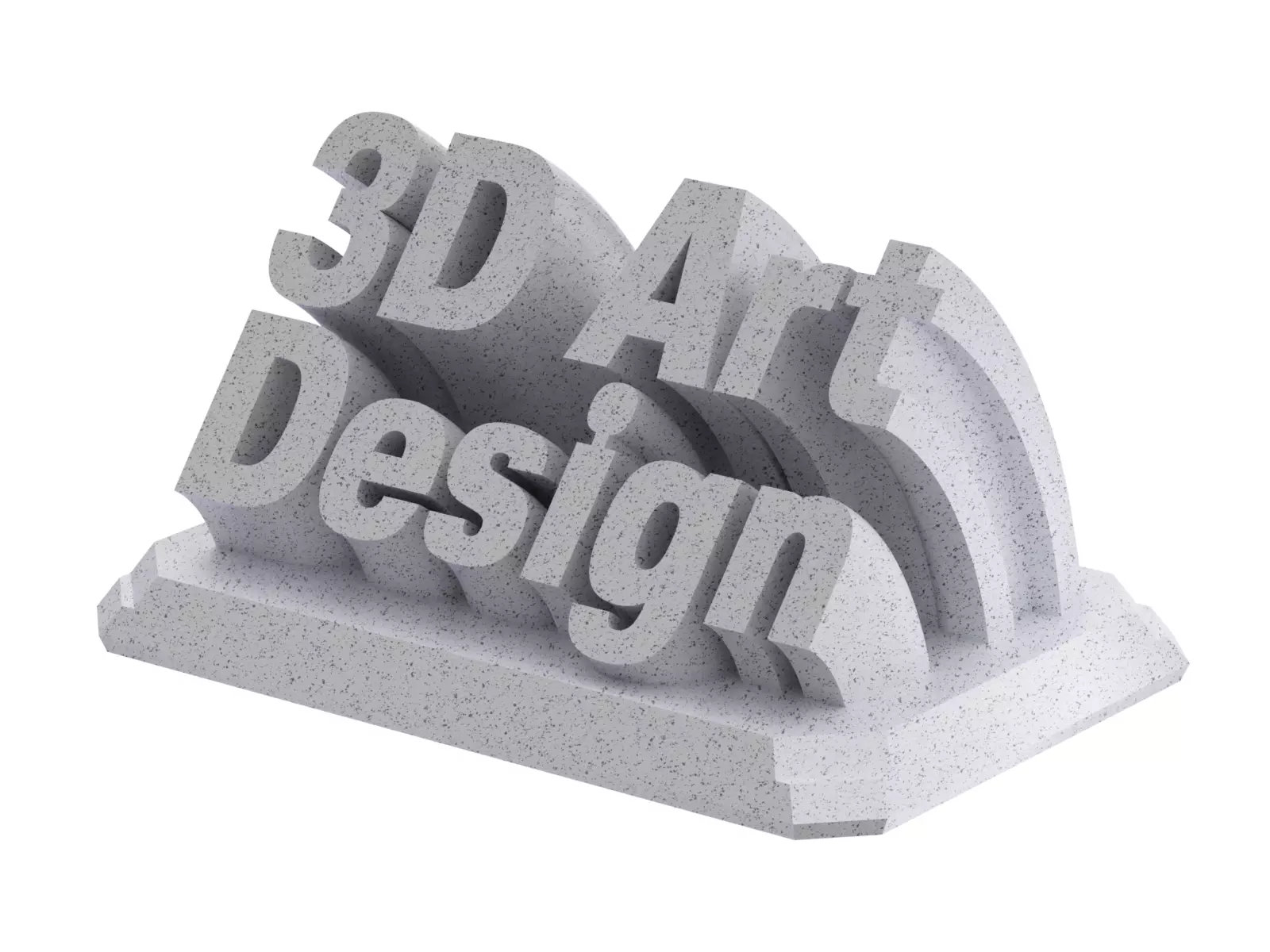 Printable Sweeping Text Plate 3D print model