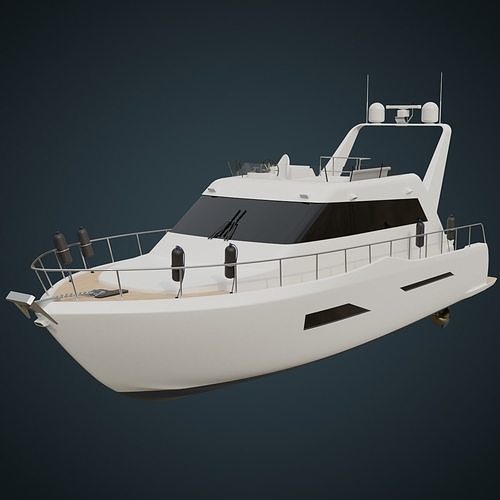 Motor Yacht 1A Low-poly 3D model