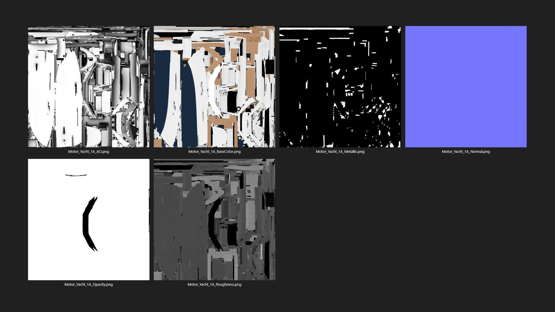 Motor Yacht 1A Low-poly 3D model_13