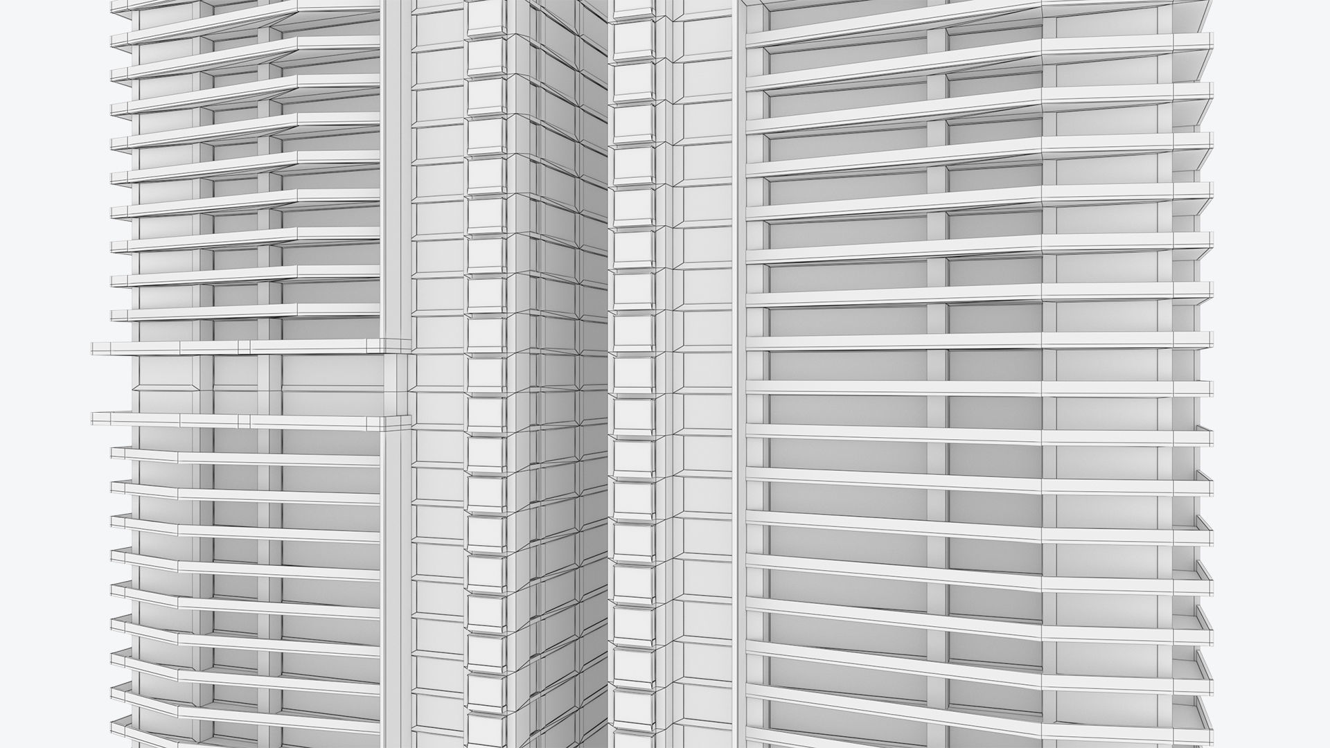 Apartment Building Day and Night Low-poly 3D model_21