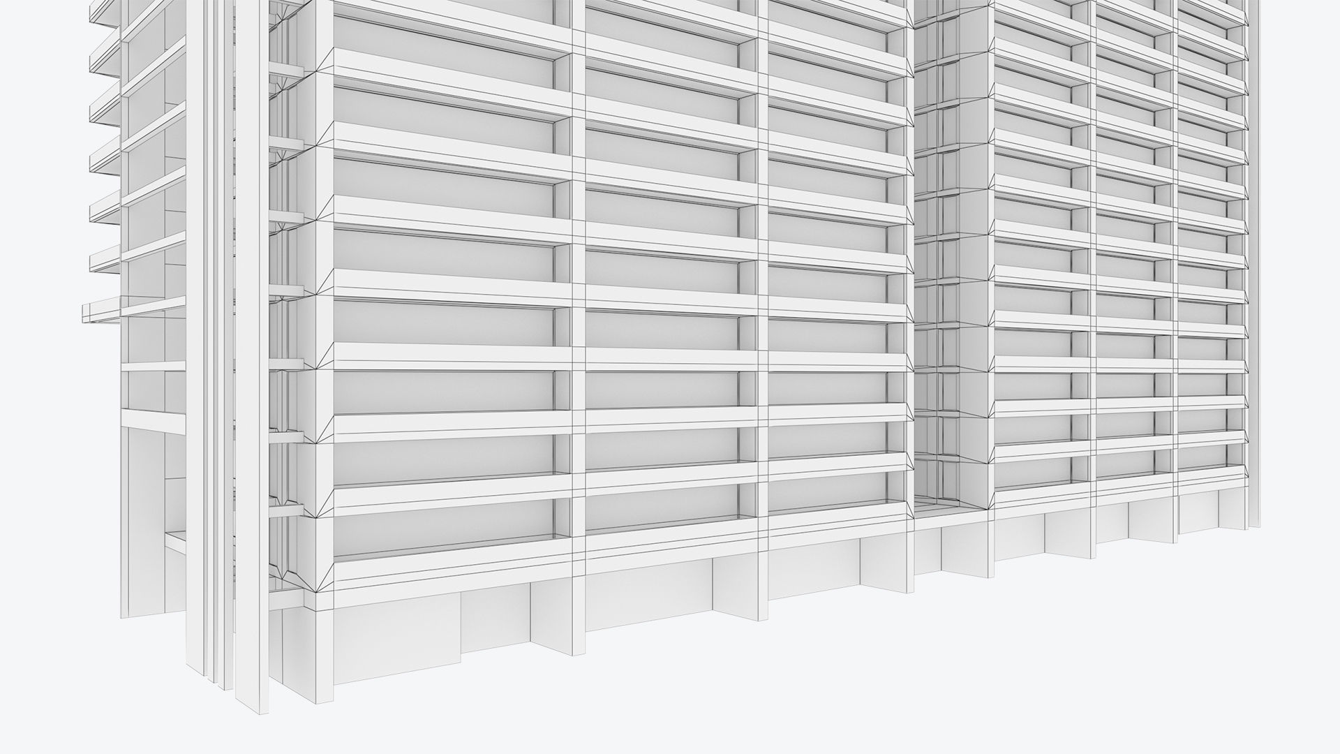 Apartment Building Day and Night Low-poly 3D model_20
