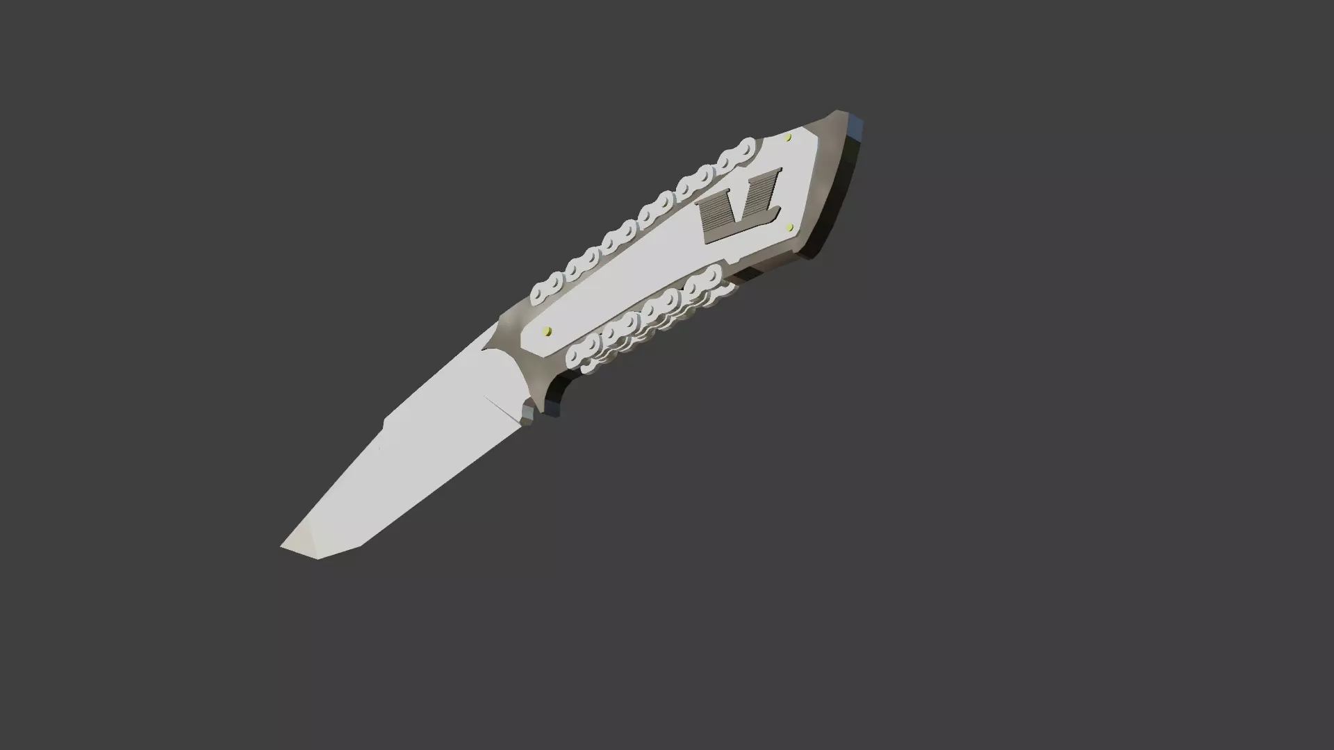 this is a biker knife for a game or for a website Low-poly 3D model_0