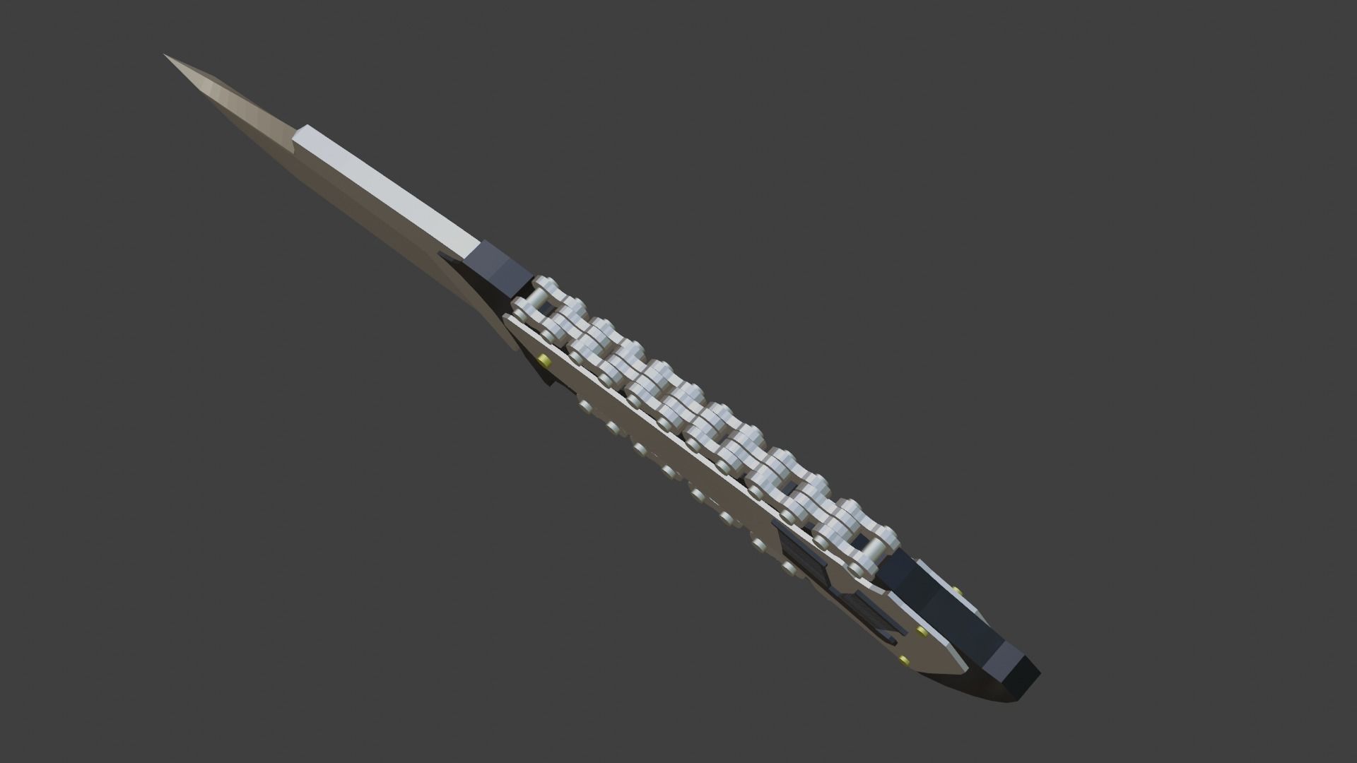 this is a biker knife for a game or for a website Low-poly 3D model_1